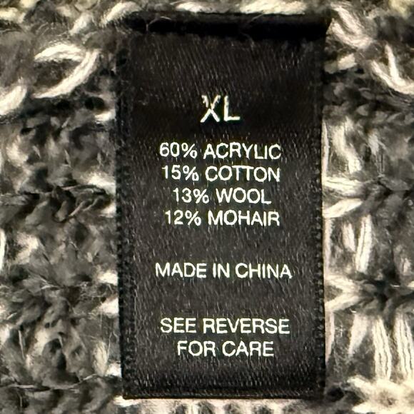 BKE Boutique Cardigan Sweater XL Womens Long Open Front Knit Mohair Wool Blend - Picture 8 of 10